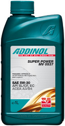 Купить моторное масло Addinol Super Power MV 0537 5W-30, 1л,  в интернет-магазине в Ростове