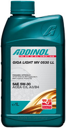 Моторное масло Addinol Giga Light (Motorenol) MV 0530 LL 5W-30, 1л Синтетическое
