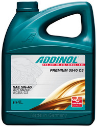 Купить моторное масло Addinol Premium 0540 C3 5W-40, 4л,  в интернет-магазине в Ростове
