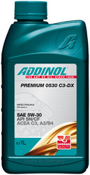 Моторное масло Addinol Premium 0530 C3-DX 5W-30, 1л Синтетическое